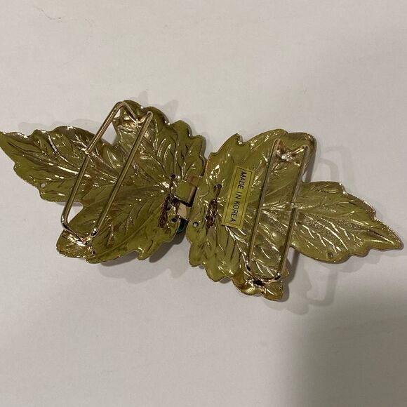 Vintage Leaf Belt Buckle with Beads - Picture 2 of 2